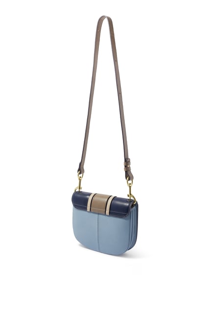 Hana Leather Crossbody Bag Blue